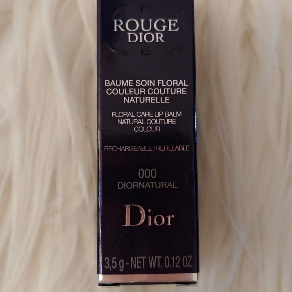 💋FIRM! NWT DIOR ROUGE DIOR 000 DIORNATURAL SATIN LIP BALM - Picture 2 of 16